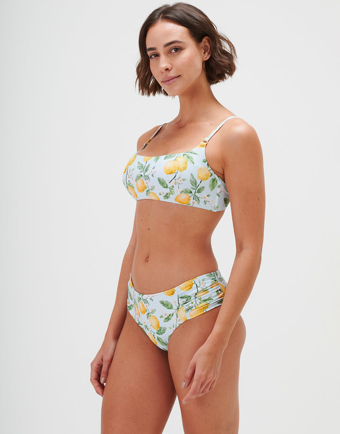 Jo Severin Fior di Limone Bralette Bikini Top - Sorrento Sky - Simply Beach UK