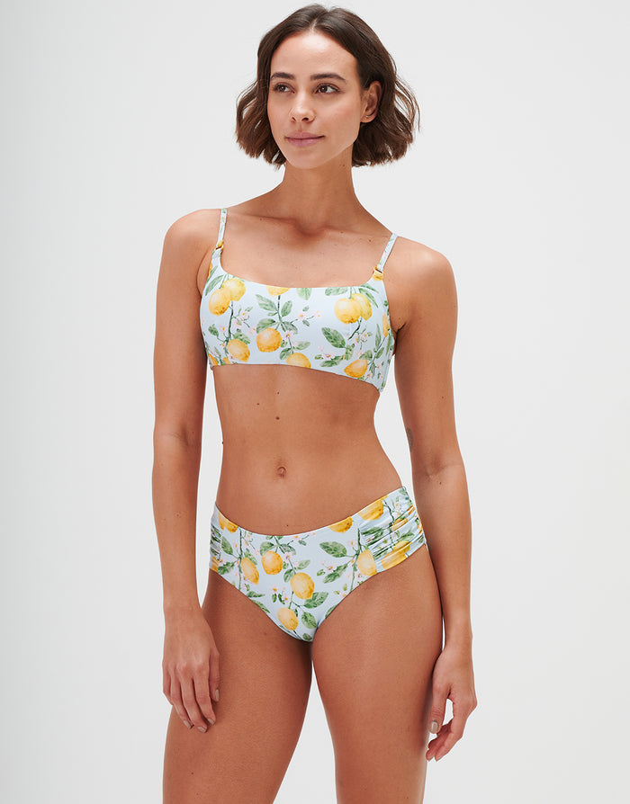 Jo Severin Fior di Limone Bralette Bikini Top - Sorrento Sky - Simply Beach UK