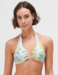 Jo Severin Fior di Limone Underwired Halter Bikini Top - Sorrento Sky - Simply Beach UK