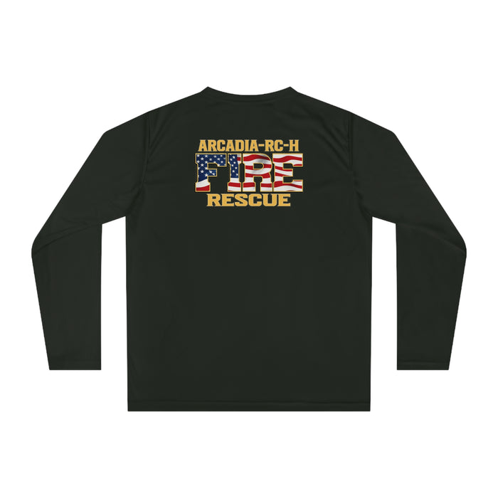 Fire Rescue Performance Long Sleeve Shirt — Arcadia RC-H American Flag Maltese Cross
