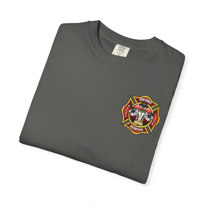 Fire Rescue T-Shirt — Arcadia RC-H American Flag Maltese Cross Tee