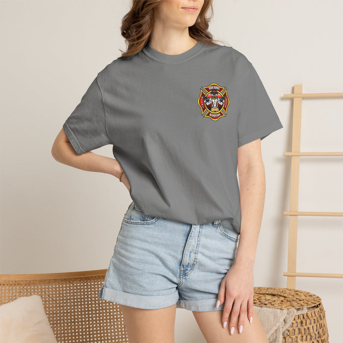 Fire Rescue T-Shirt — Arcadia RC-H American Flag Maltese Cross Tee