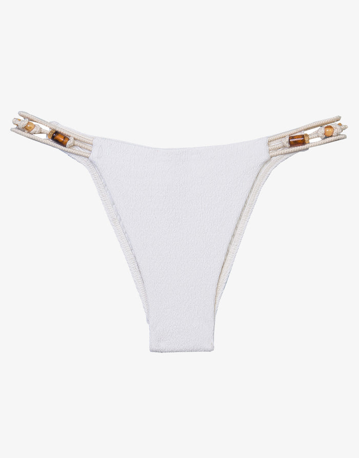 Firenze Flora Brazilian Bikini Pant - Off White - Simply Beach UK