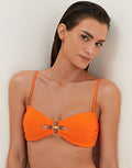 ViX Paula Hermanny Firenze Jolie Bandeau Bikini Top - Marigold - Simply Beach UK
