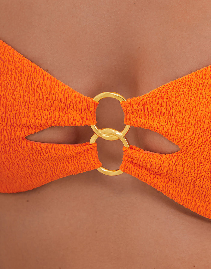 ViX Paula Hermanny Firenze Jolie Bandeau Bikini Top - Marigold - Simply Beach UK