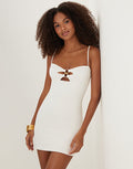 ViX Paula Hermanny Firenze Jolie Short Dress - White - Simply Beach UK