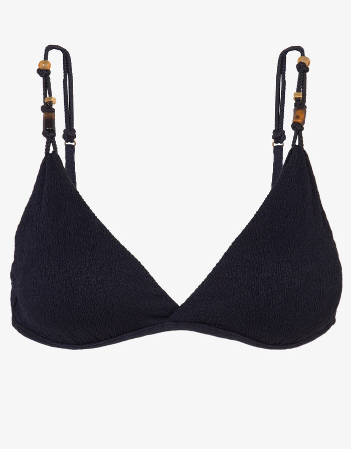 Firenze Kira Flora Bikini Top - Black - Simply Beach UK