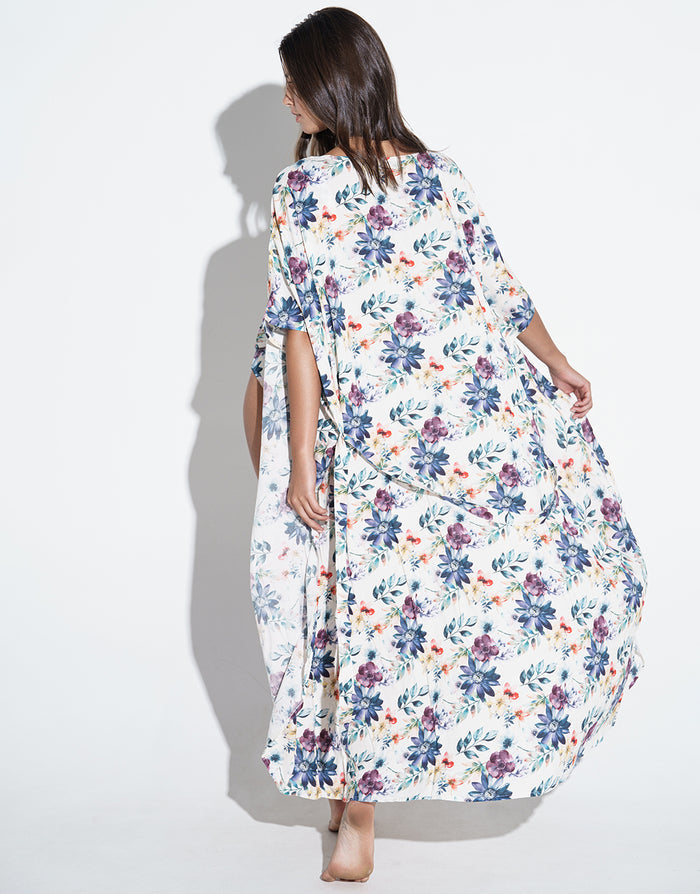 Panos Fleur Sifnos Dress - White Floral - Simply Beach UK