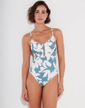 Watercult Floral Abstract Swimsuit - Puffy Sky - Simply Beach UK