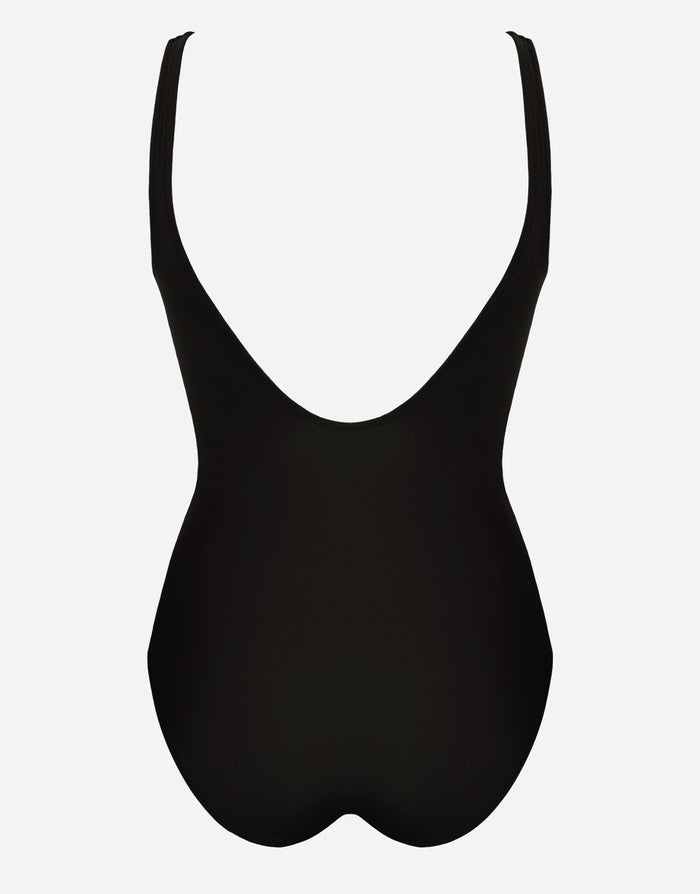 Floral Safari Shaped Neck Swimsuit - White Jungle - Simply Beach UK