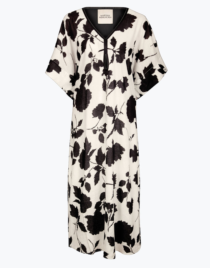 Maryan Mehlhorn Florascape Caftan - Cream Black - Simply Beach UK