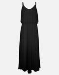 Flounce Maxi Dress - Black - Simply Beach UK
