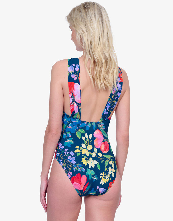 Gottex Garden Dream High Neck Swimsuit - Multi Navy - Simply Beach UK