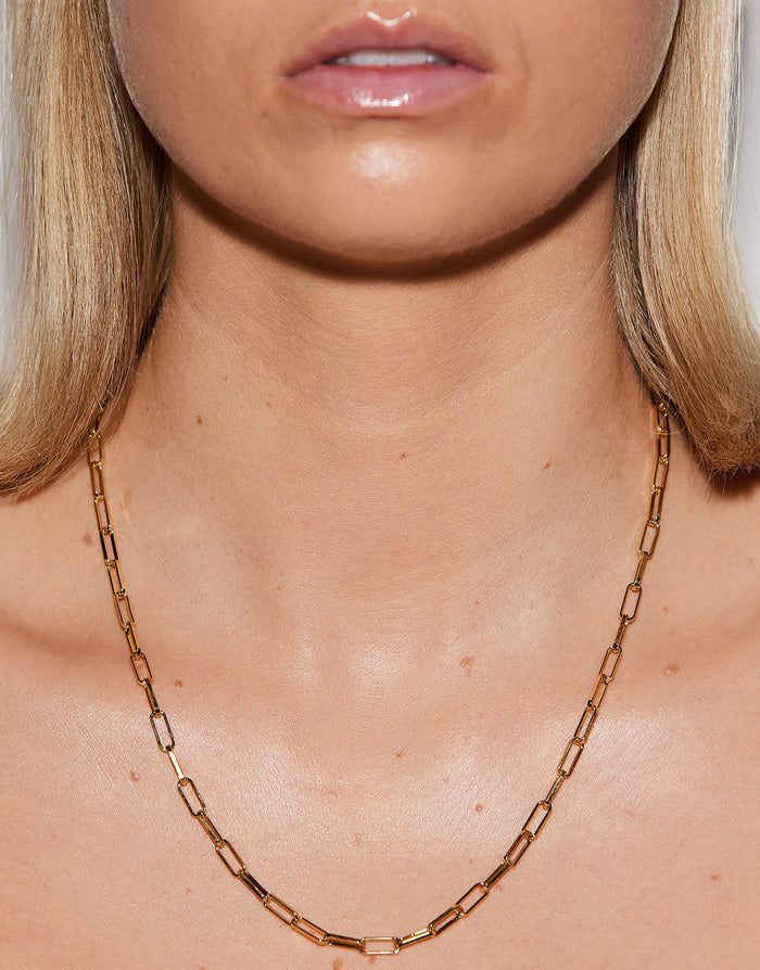 Emilia Gold Chunky Link Necklace - 50cm - Simply Beach UK