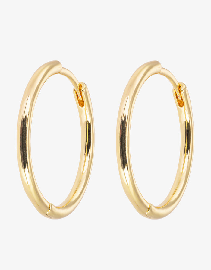 Emilia Gold Hoop Earrings - Large - Simply Beach UK