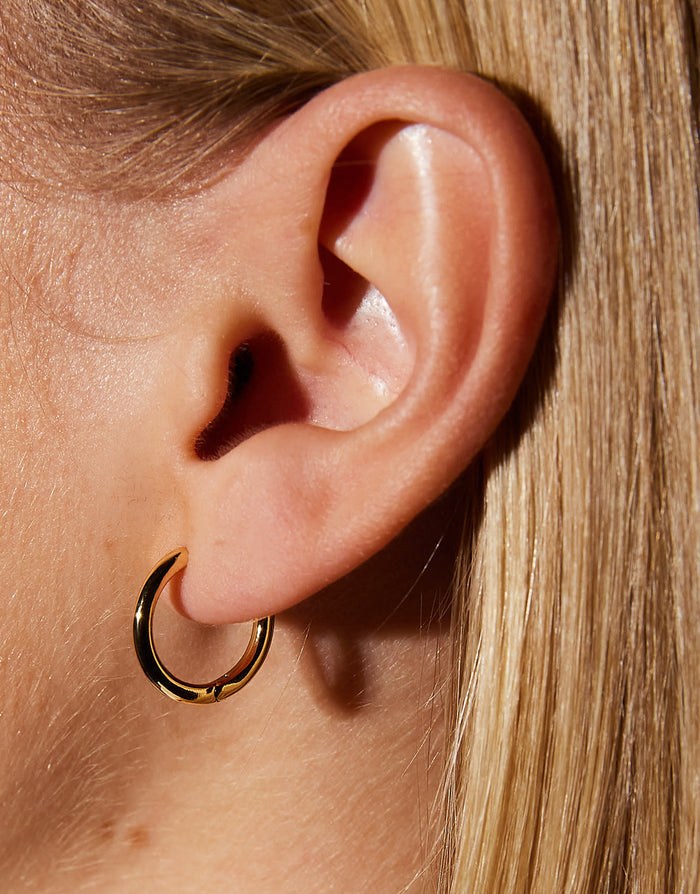 Emilia Gold Hoop Earrings - Medium - Simply Beach UK