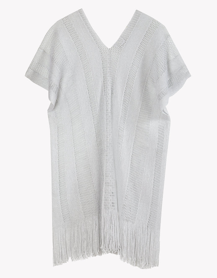 Tessy Guayana Metallic Tunic - Silver - Simply Beach UK