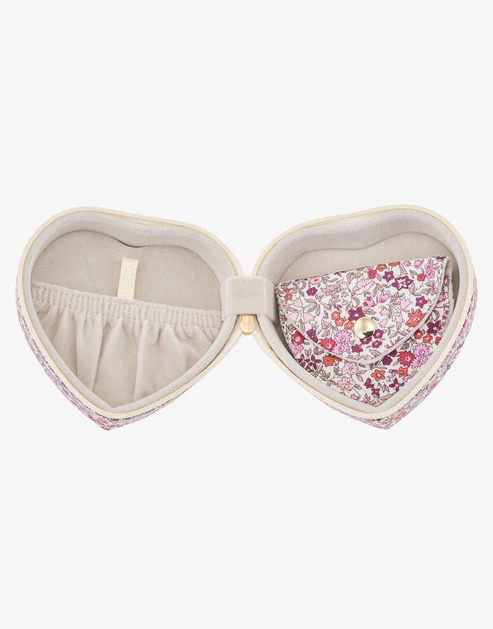 Emilia Heart Jewellery Box - Liberty Ava Pink - Simply Beach UK