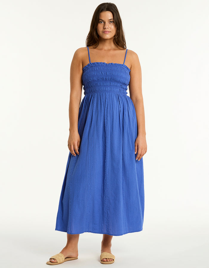 Sea Level Heatwave Bandeau Dress - Blue - Simply Beach UK