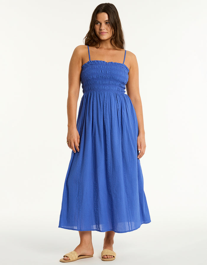 Sea Level Heatwave Bandeau Dress - Blue - Simply Beach UK