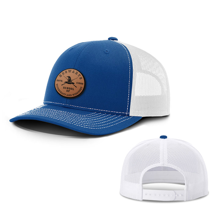 Hogwarts Leather Patch Hats - BustedTees.com