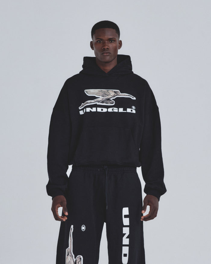 Holy State Deco Boxy Fit Hoodie Black