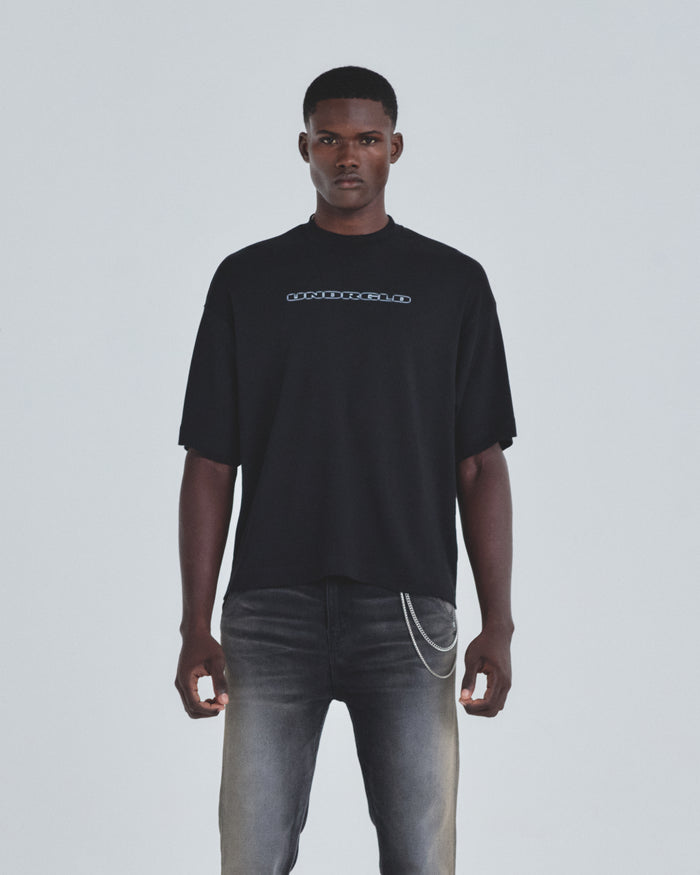 Holy State Head Noise Boxy Fit Tshirt Black