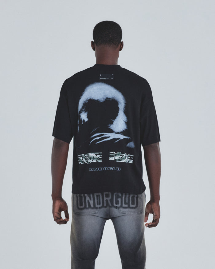 Holy State Head Noise Boxy Fit Tshirt Black