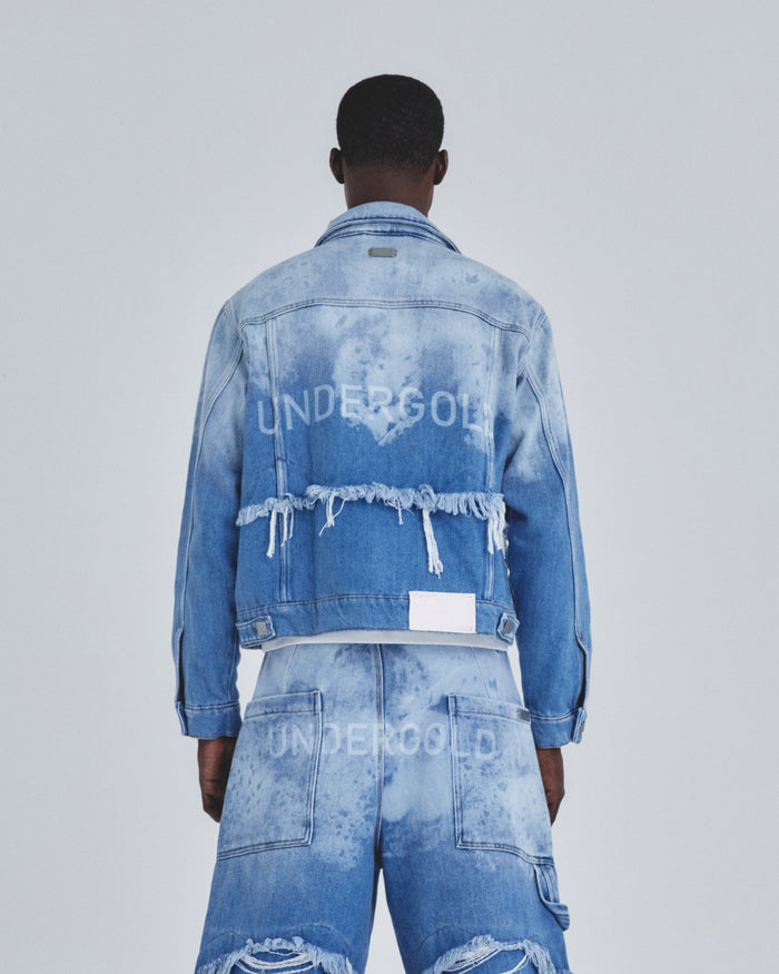 Holy State UNDRGLD Double Destroyed Jacket Blue