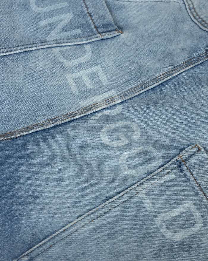 Holy State UNDRGLD Double Destroyed Jorts Blue