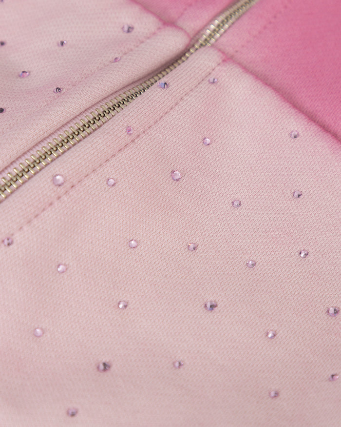 Holy State UNDRGLD Zip Up Boxy Fit Hoodie Faded Pink