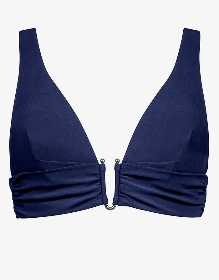 Honesty Banded Bikini Top - Navy - Simply Beach UK