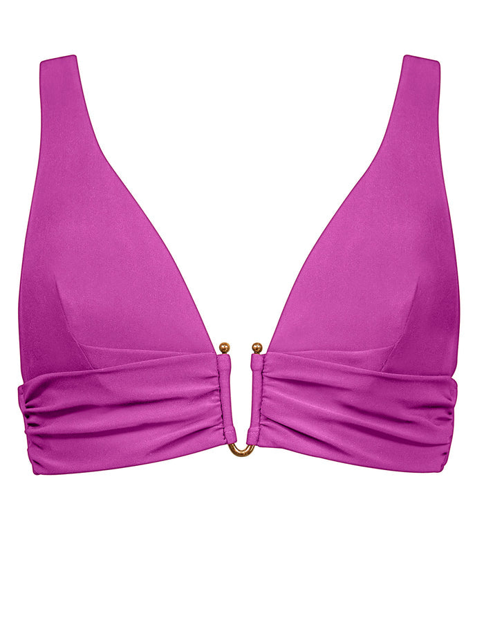 Honesty Banded Bikini Top - Violet - Simply Beach UK