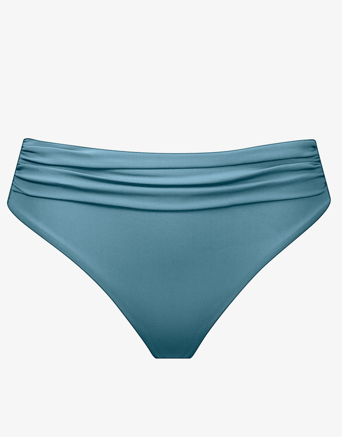 Maryan Mehlhorn Honesty Gathered Band Bikini Pant - Celest - Simply Beach UK