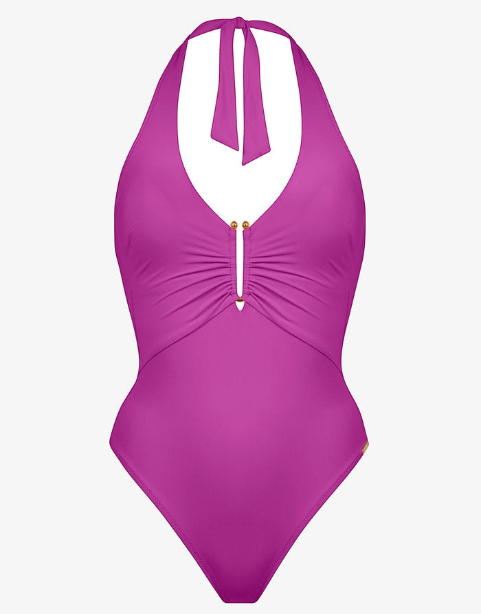 Honesty Halter Swimsuit - Violet - Simply Beach UK