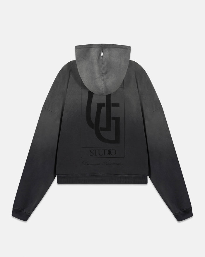 Hoodie Line UG Frame Boxy Fit Faded Black