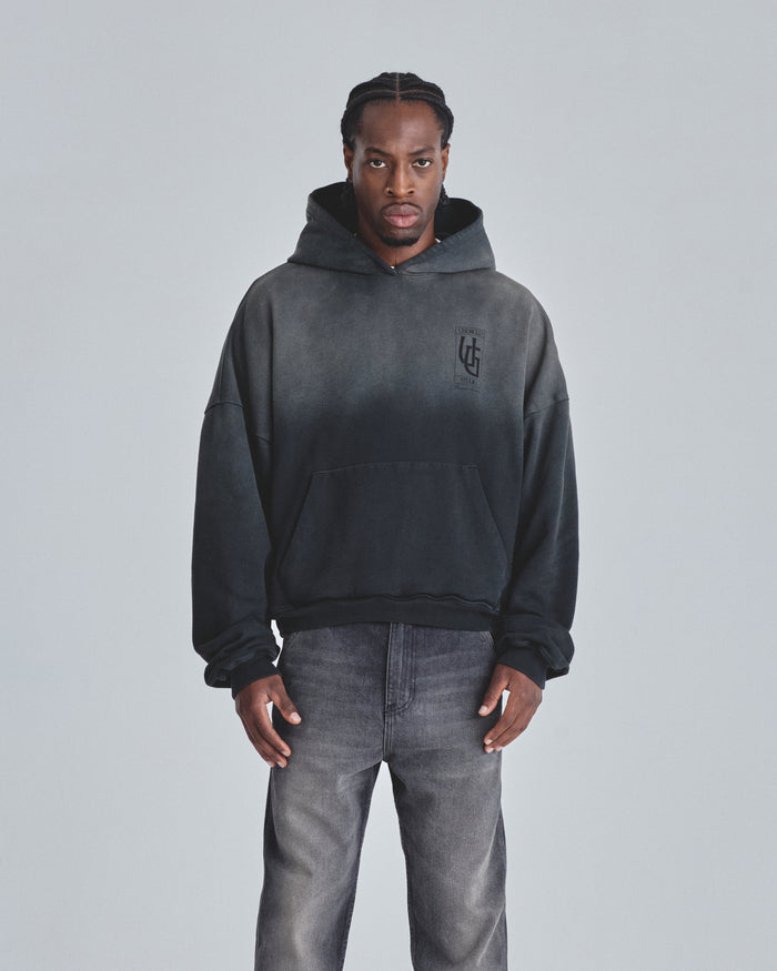 Hoodie Line UG Frame Boxy Fit Faded Black