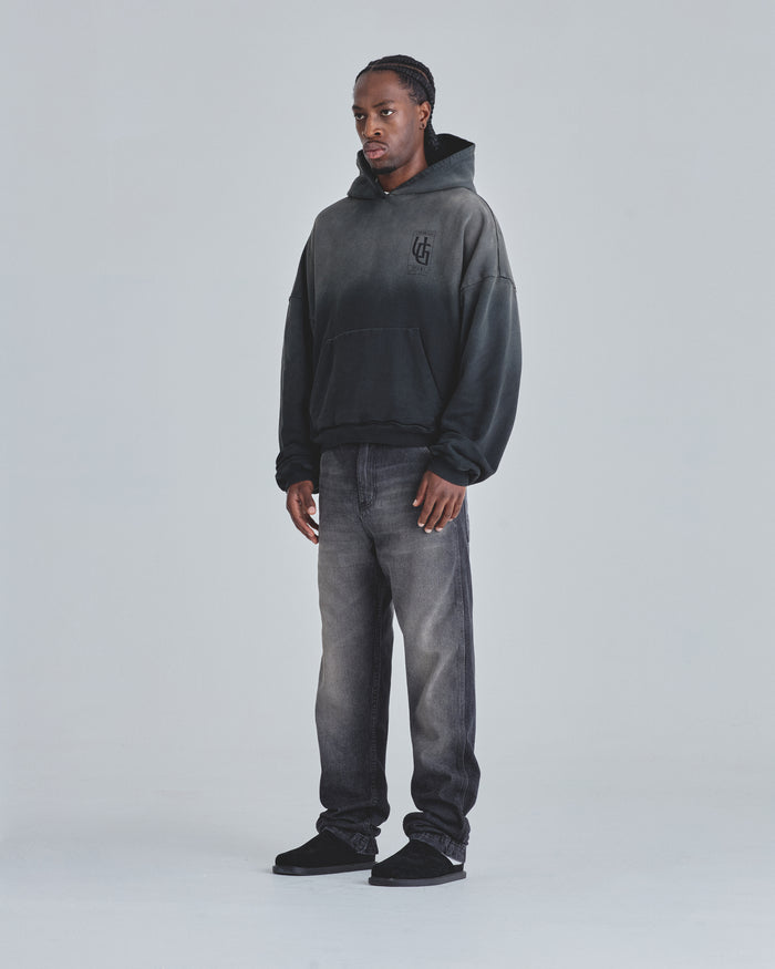 Hoodie Line UG Frame Boxy Fit Faded Black