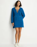 Sea Level Horizon Lace Up Dress - Arctic - Simply Beach UK