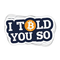 I Told You So Vinyl Sticker - BustedTees.com