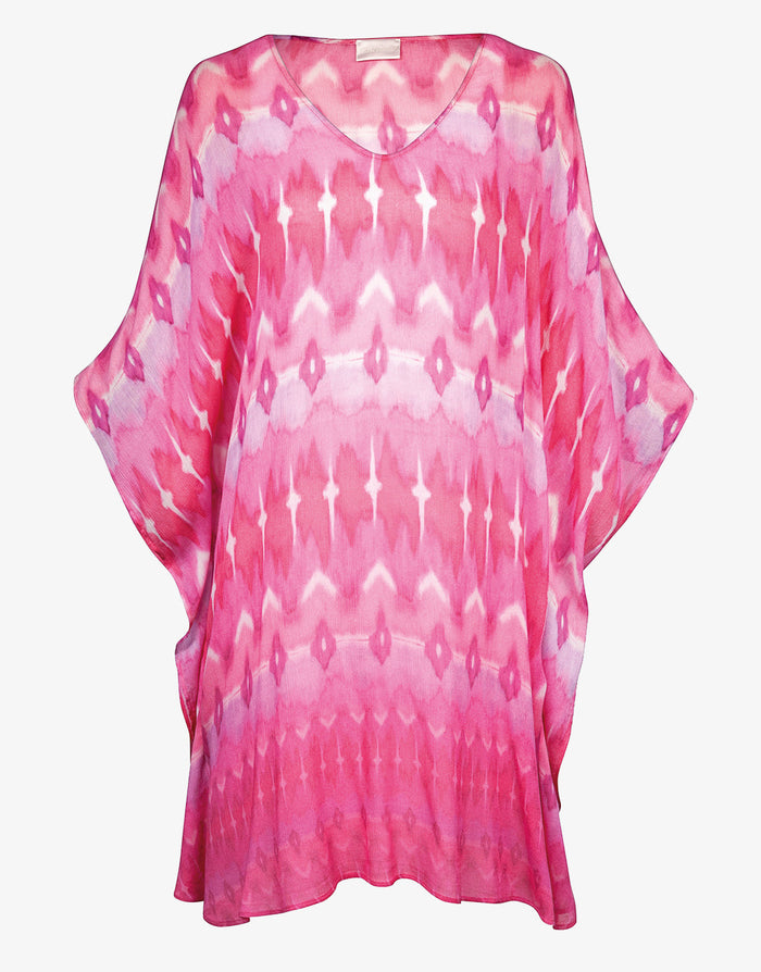 Charmline Ikat Energy Kaftan - Pinkwave - Simply Beach UK