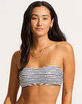 Isla Palm Bustier Bandeau Bikini Top - White - Simply Beach UK