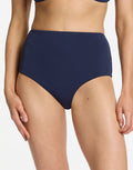 Jets Isla Rib High Waist Bikini Pant - Ink - Simply Beach UK