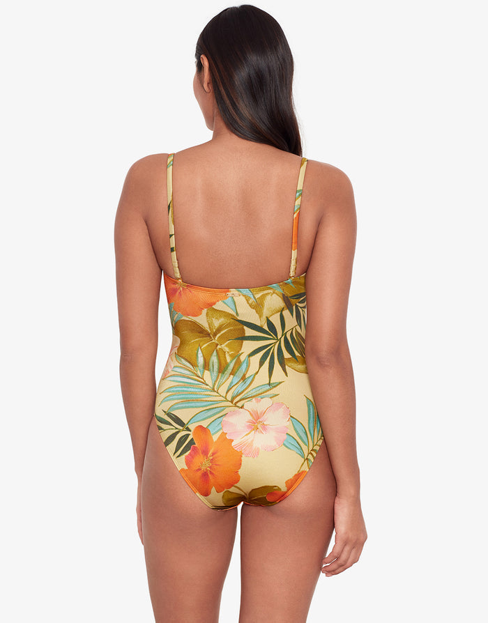 Island Tropical V Wire Swimsuit - Print - Simply Beach UK