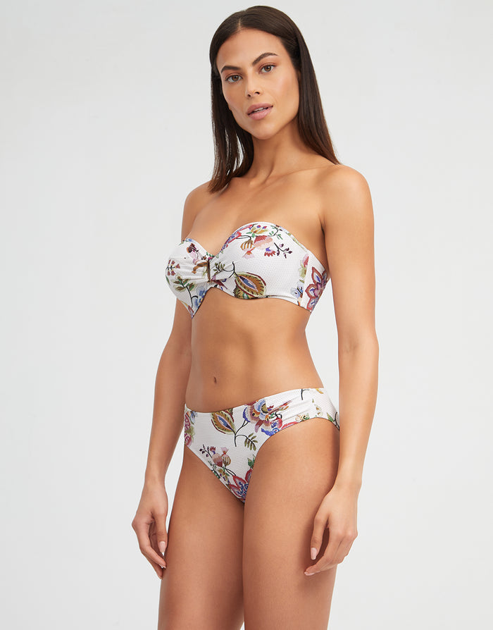 Jasmine Bikini Pant - White Floral - Simply Beach UK