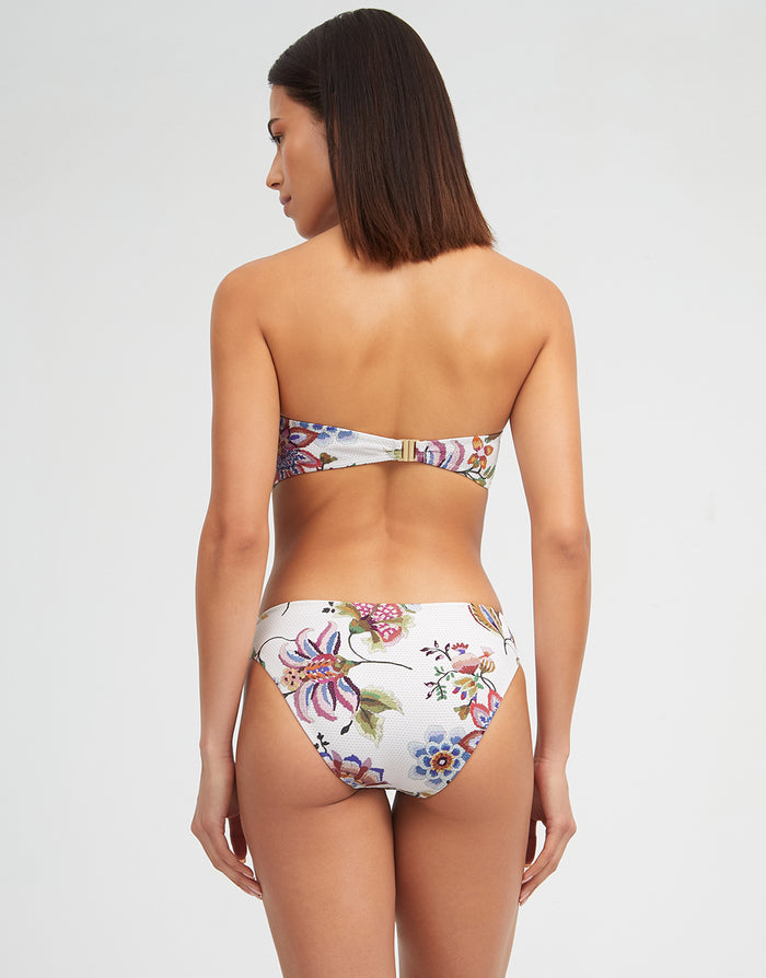 Jasmine Bikini Pant - White Floral - Simply Beach UK