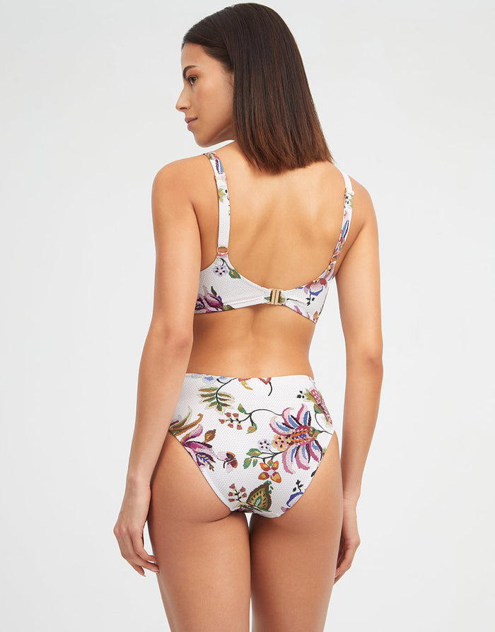 Jasmine Maxi Bikini Pant - White Floral - Simply Beach UK