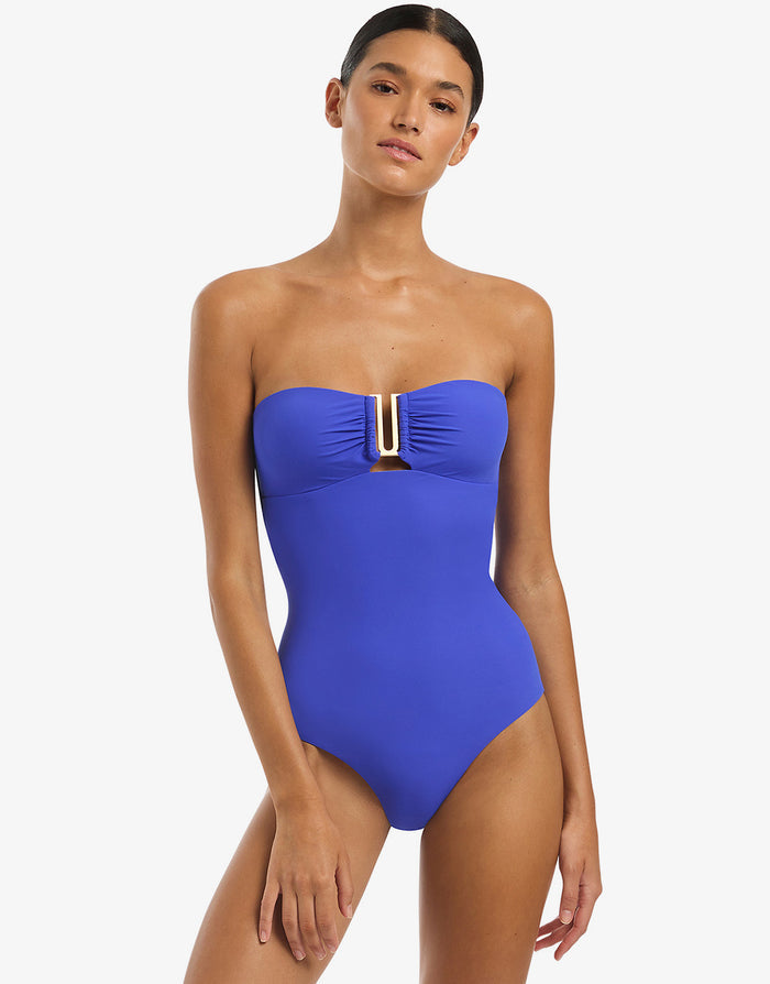 Jetset Bandeau Swimsuit - Sapphire - Simply Beach UK