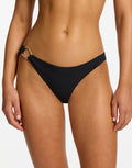 Jetset Lien Trim Hipster Bikini Pant - Black - Simply Beach UK