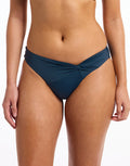Jetset Smooth Twist Front Hipster Bikini Pant - Midnight Teal